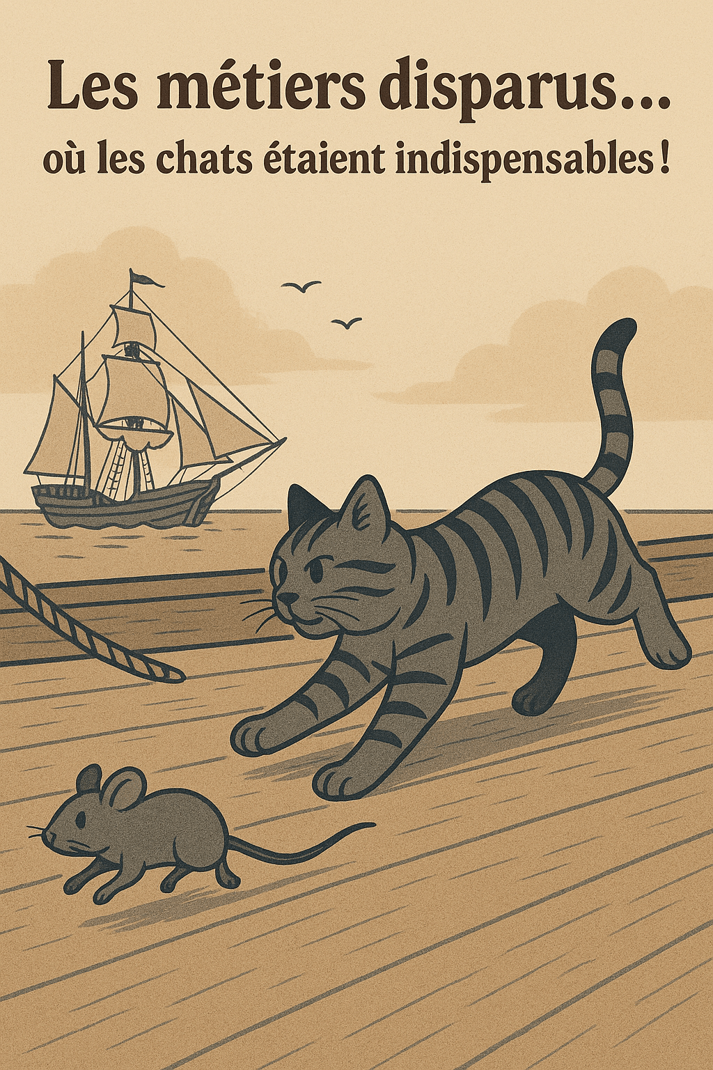 Les métiers disparus… où les chats étaient indispensables 🐱 - Mi-a-ou