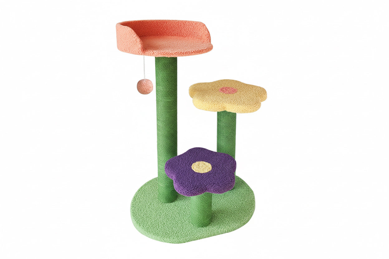 Arbre a chat en bois FlowerClaw - Mi - a - ou