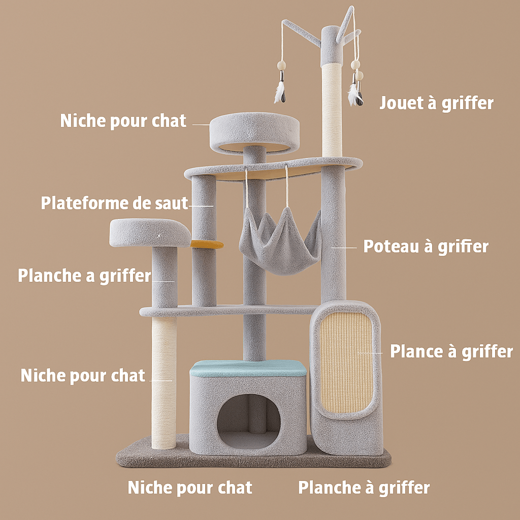 Arbre a chat en bois Gameday™ Totale - Mi - a - ou