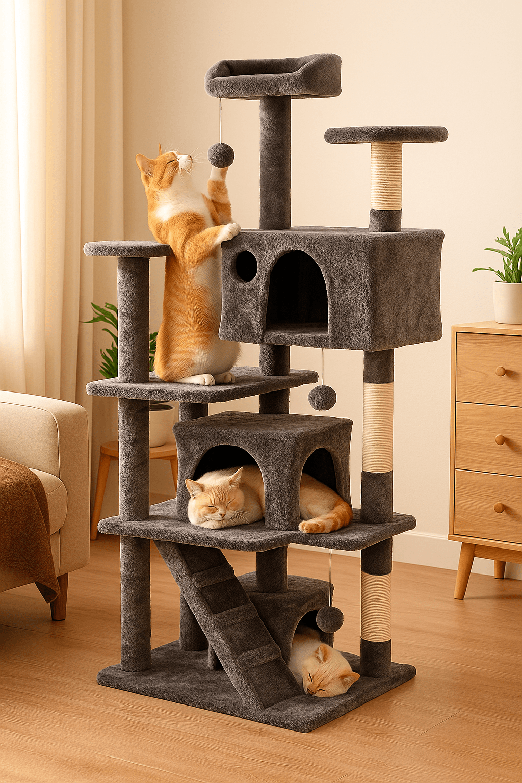Arbre A Chat En Bois High - Activity™ - Mi - a - ou