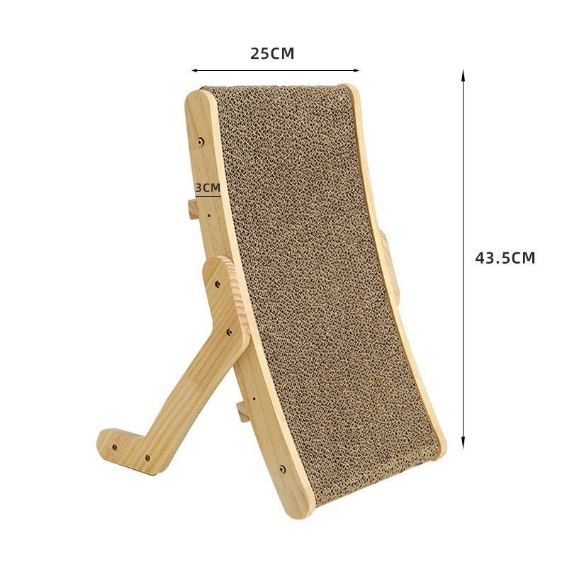 Griffoir pour chat en bois CrazyScratch™ - Mi - a - ou