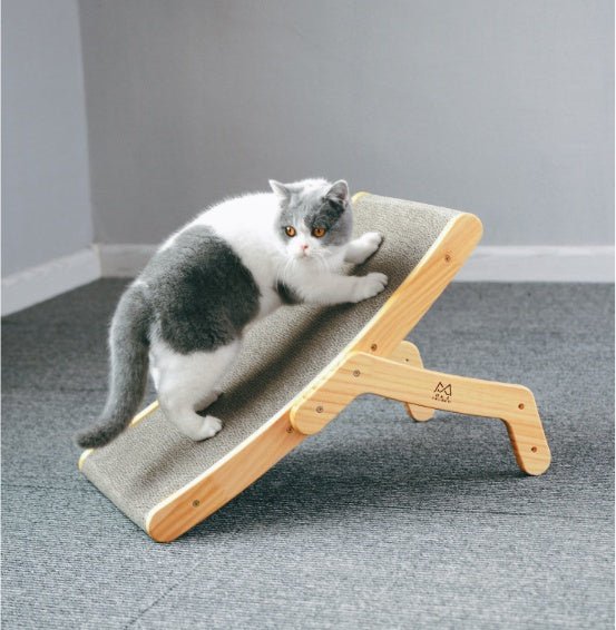 Griffoir pour chat en bois CrazyScratch™ - Mi - a - ou