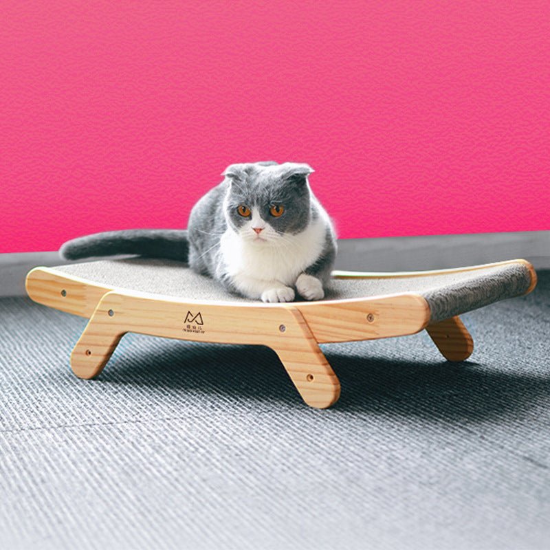 Griffoir pour chat en bois CrazyScratch™ - Mi - a - ou