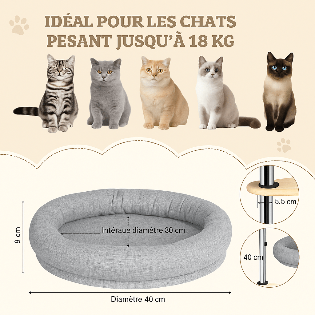 Hamac pour chat WorkAssistant™ - Mi - a - ou