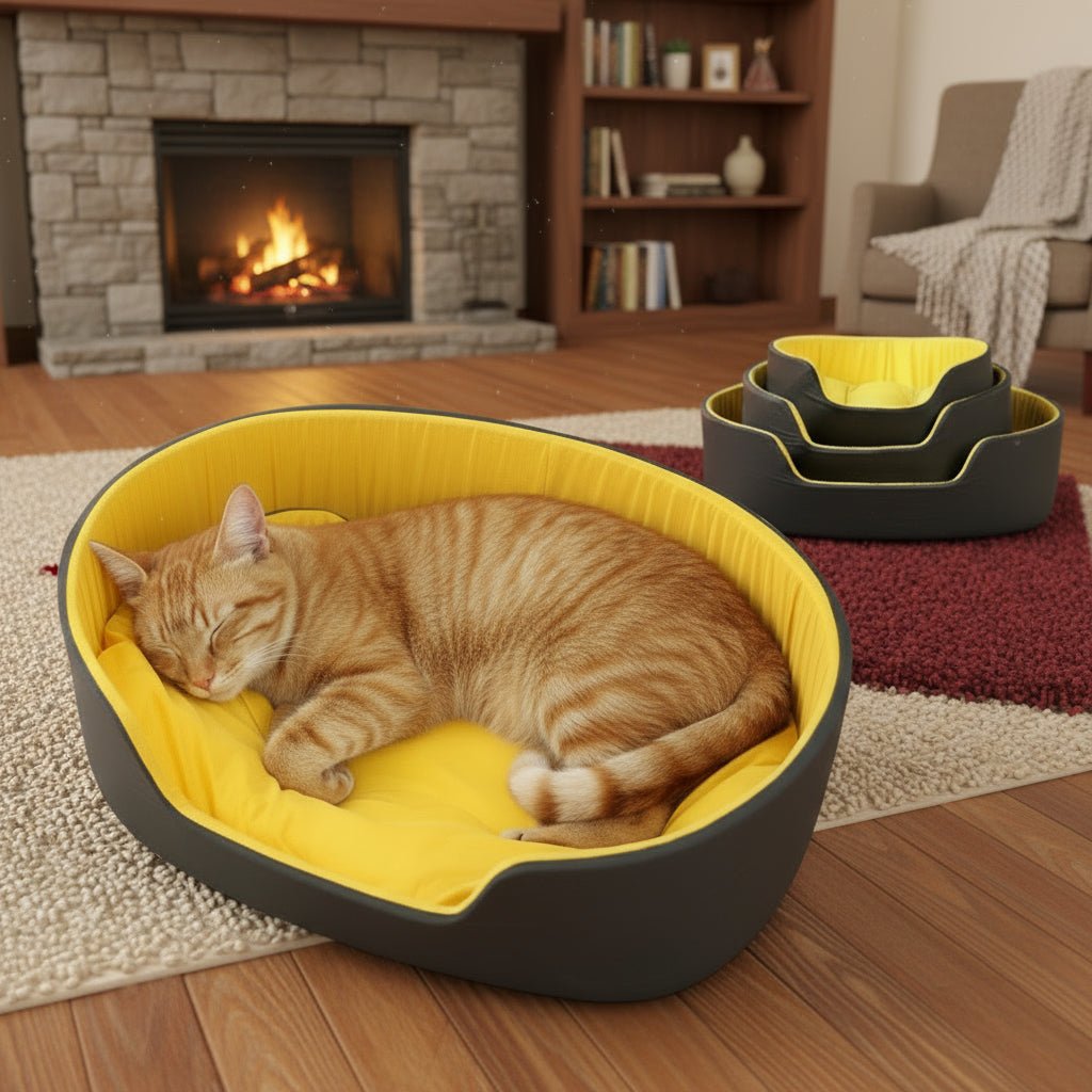 Lit pour chat style cocon SnugCat™ - Mi - a - ou - Mi - a - ou