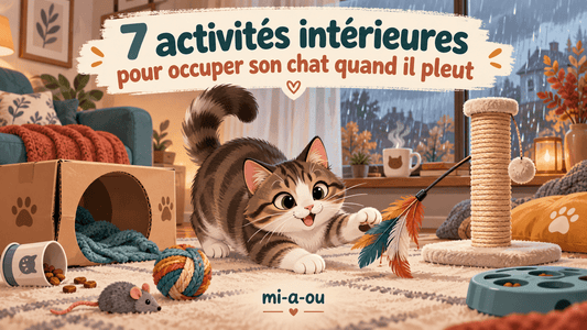 7 activités intérieures pour occuper son chat quand il pleut - Mi-a-ou