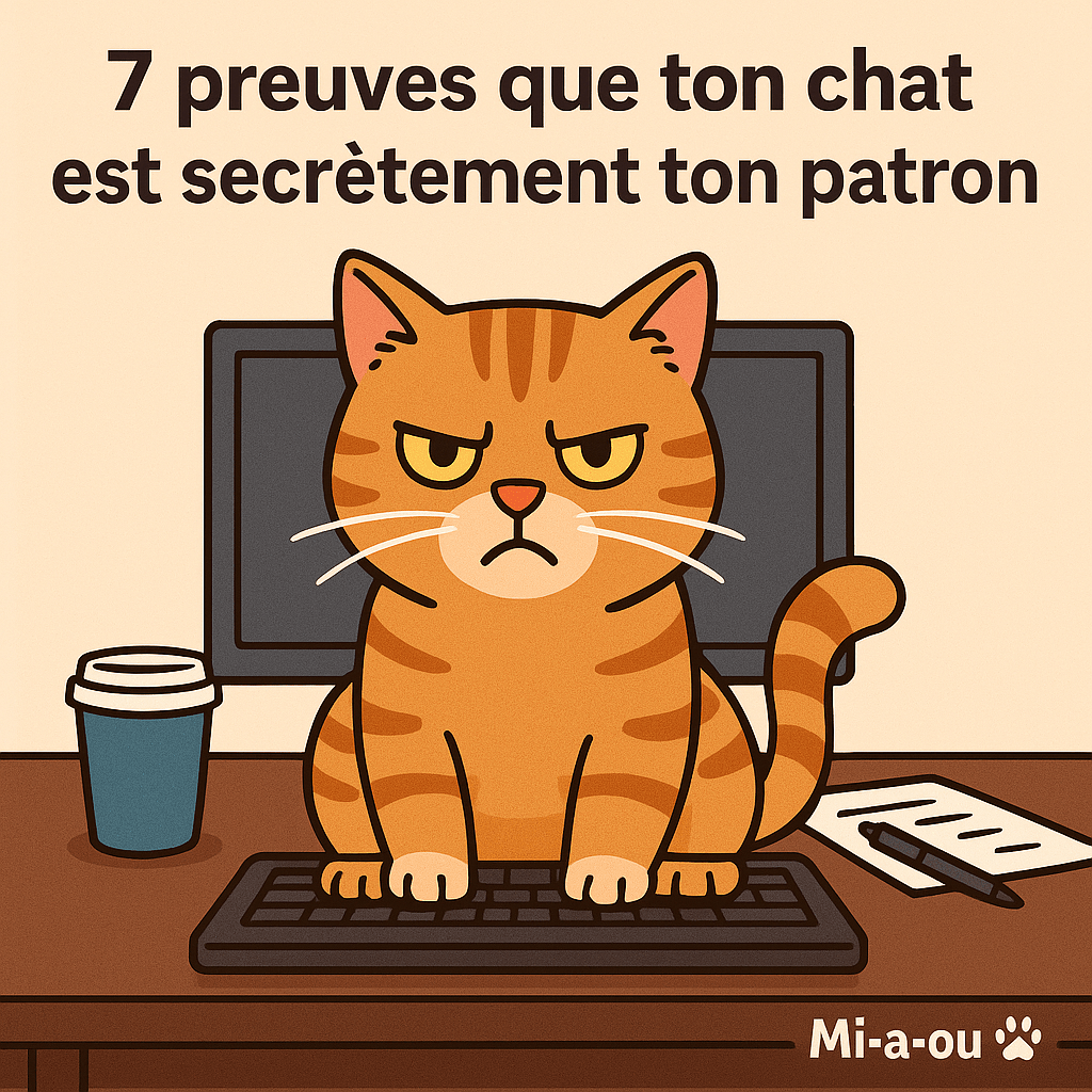 7 preuves que ton chat est secrètement ton patron 😼 - Mi-a-ou