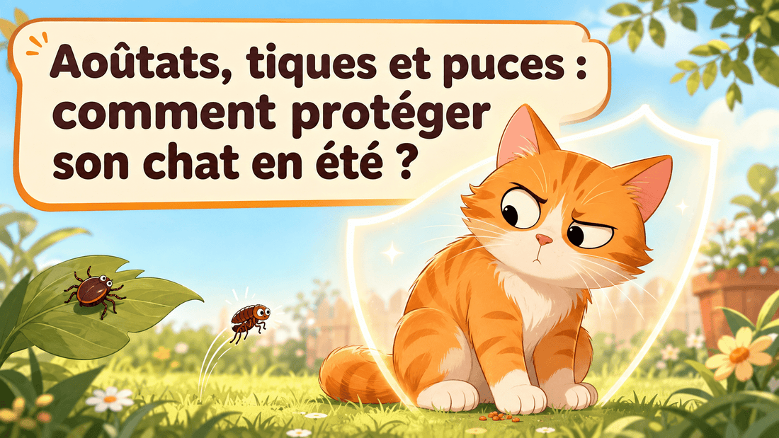 Aoûtats, tiques et puces : comment protéger son chat en été ? - Mi-a-ou