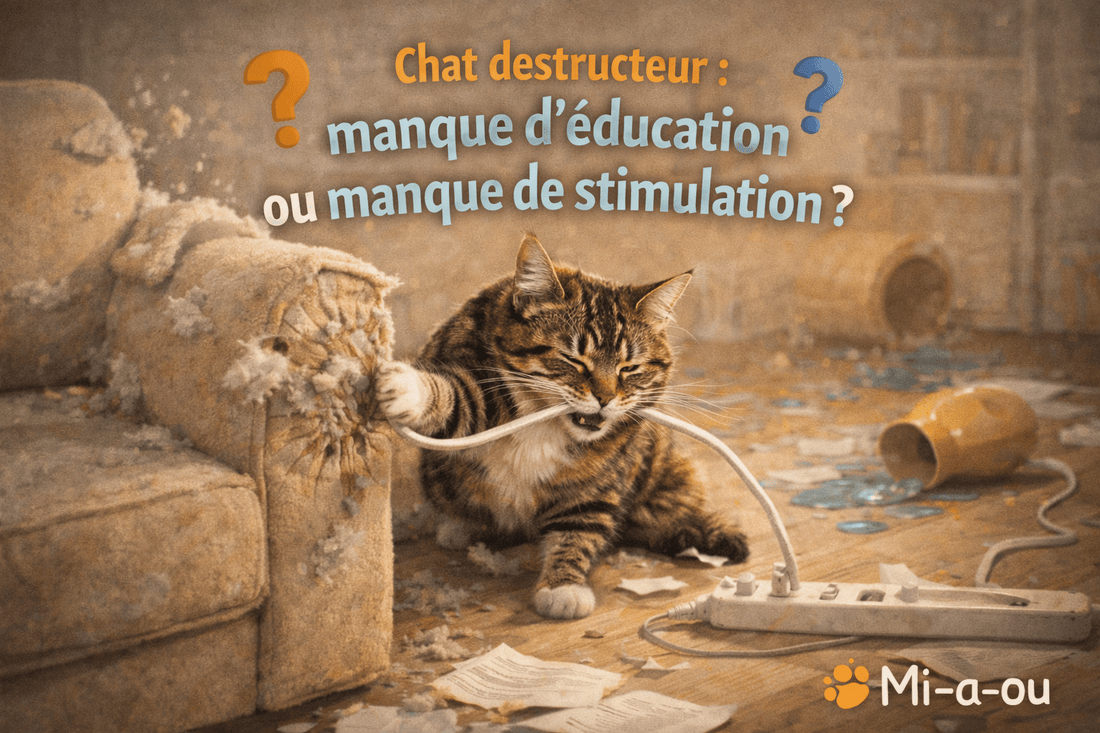 Chat destructeur : manque d’éducation ou manque de stimulation? - Mi-a-ou