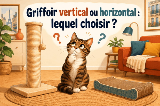 Griffoir vertical ou horizontal : lequel choisir pour son chat ? - Mi-a-ou