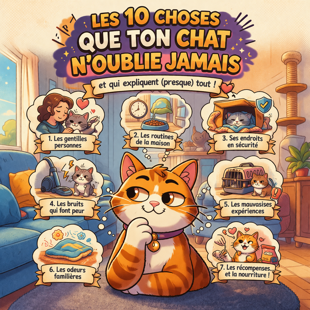 Les 10 choses que ton chat n’oublie jamais - Mi-a-ou