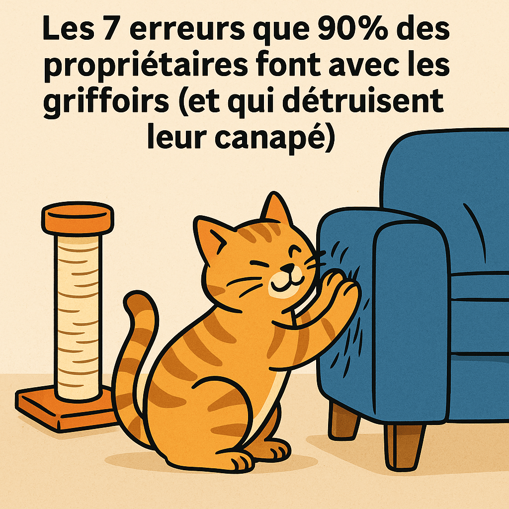 Les 7 erreurs que 90% des propriétaires font avec les griffoirs (et qui détruisent leur canapé)