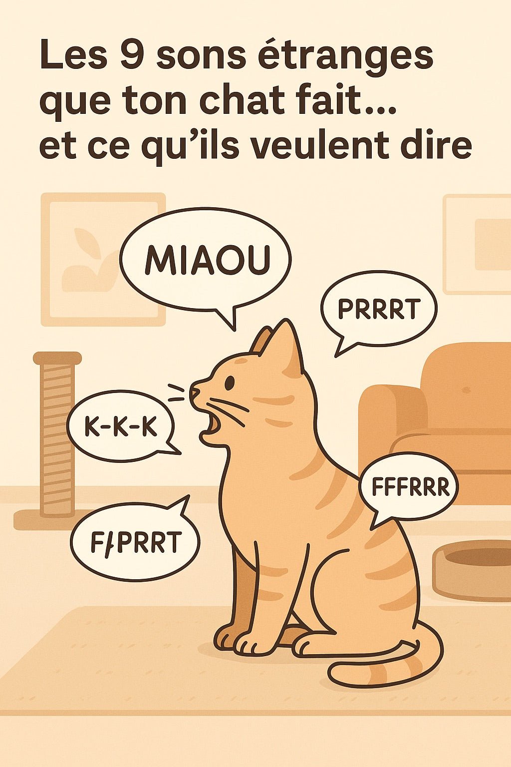 Les 9 sons étranges que ton chat fait… et ce qu’ils veulent dire