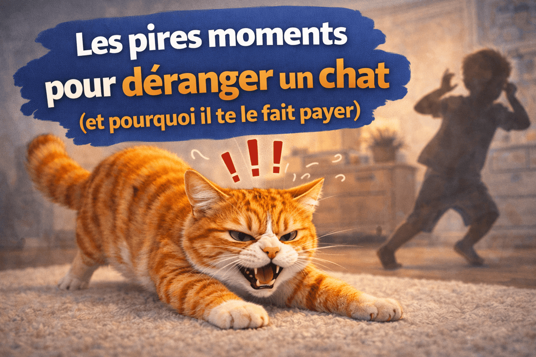 🐾 Les pires moments pour déranger un chat (et pourquoi il te le fait payer)