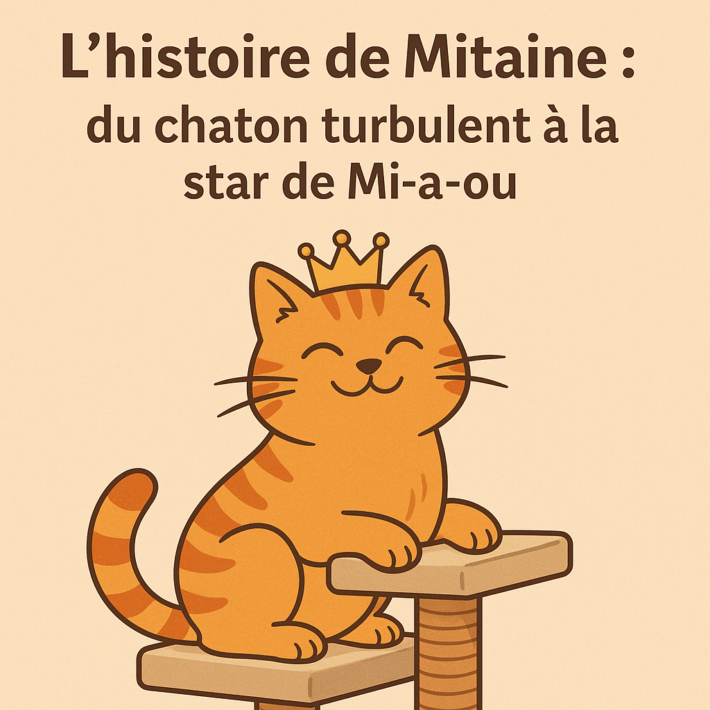 L’histoire de Mitaine : du chaton turbulent à la star de Mi-a-ou 🐾