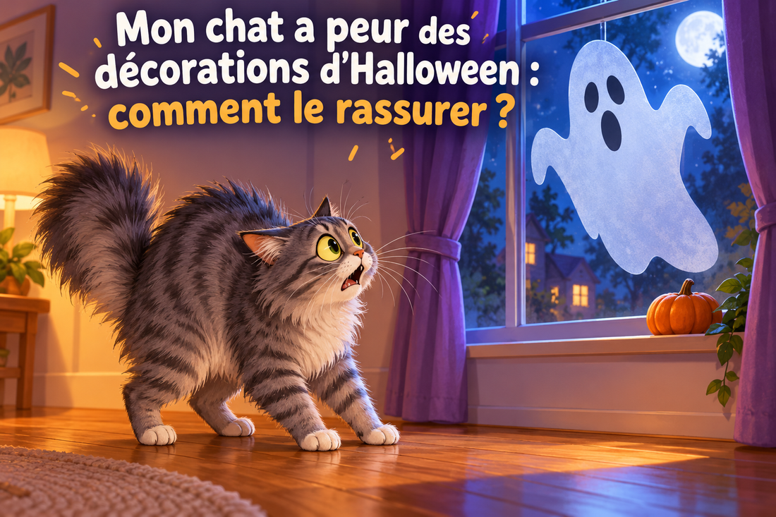 Mon chat a peur des décorations d’Halloween : comment le rassurer ? - Mi-a-ou