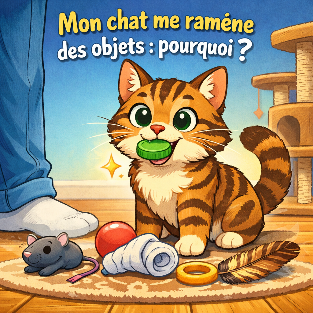 Mon chat me ramène des objets : pourquoi ? - Mi-a-ou