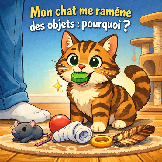 Mon chat me ramène des objets : pourquoi ? - Mi-a-ou