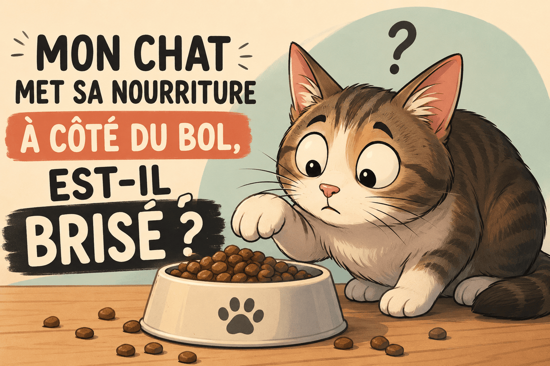 Mon chat met sa nourriture à côté du bol, est-il brisé ? - Mi-a-ou