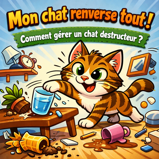 Mon chat renverse tout : comment gérer un chat destructeur ? - Mi-a-ou