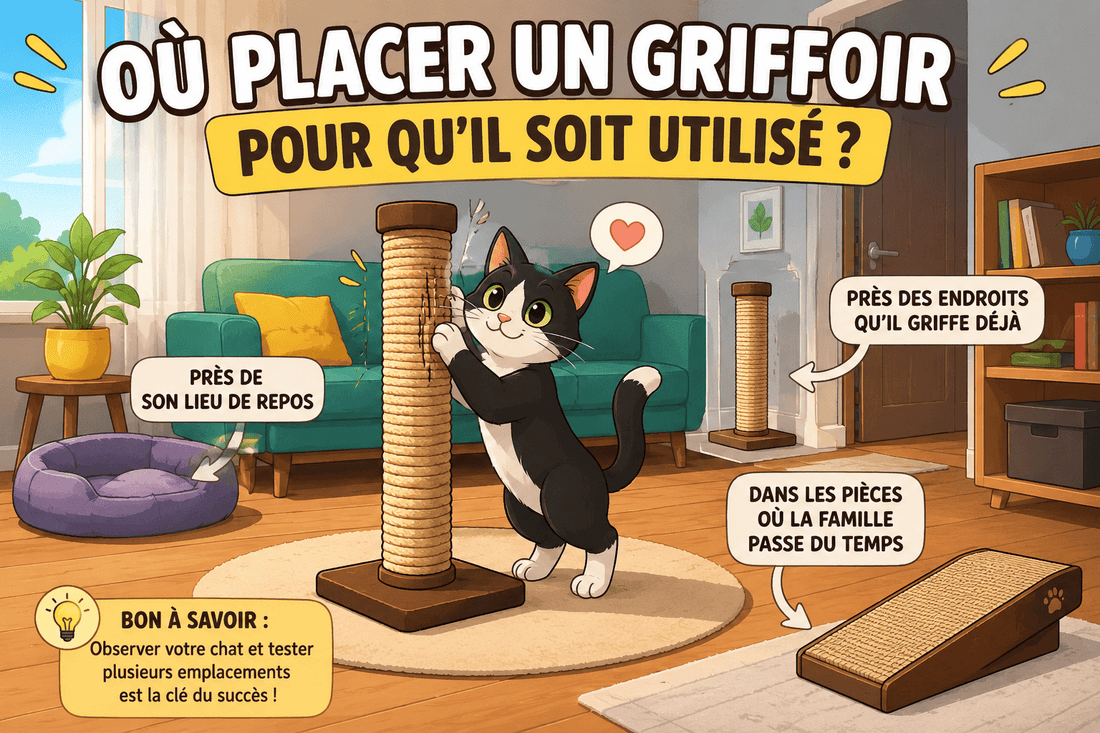 Où placer un griffoir pour qu’il soit utilisé ? - Mi-a-ou