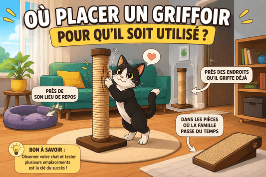 Où placer un griffoir pour qu’il soit utilisé ? - Mi-a-ou