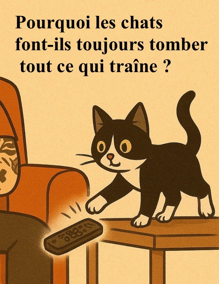 Pourquoi les chats font-ils toujours tomber tout ce qui traîne ? - Mi-a-ou