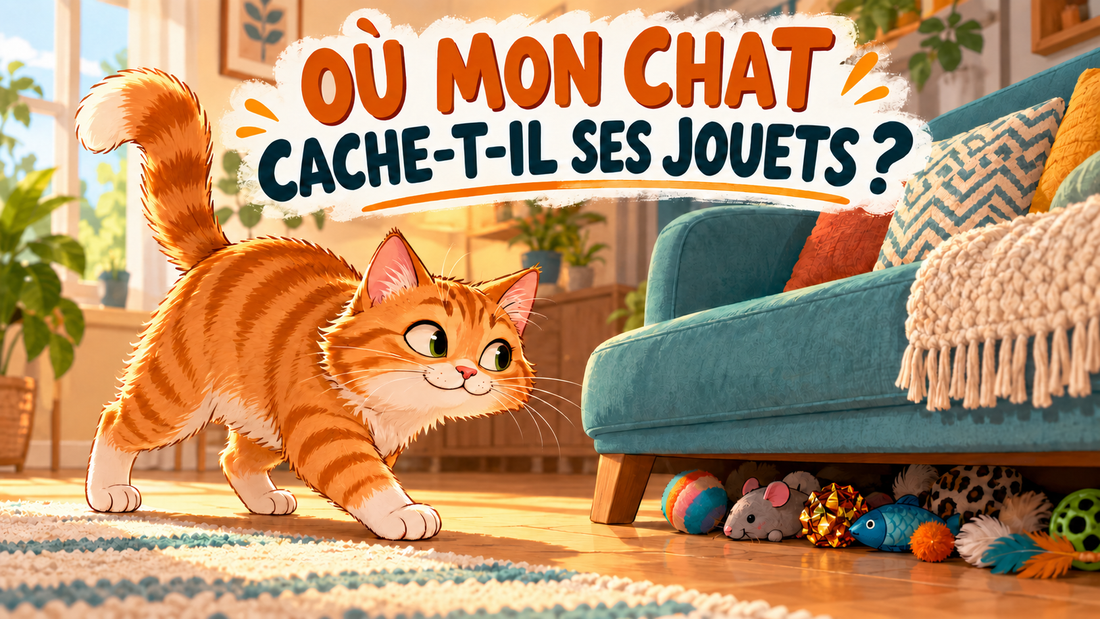 Pourquoi mon chat cache ses jouets? - Mi-a-ou