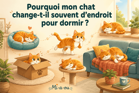 Pourquoi mon chat change-t-il souvent d’endroit pour dormir ? - Mi-a-ou