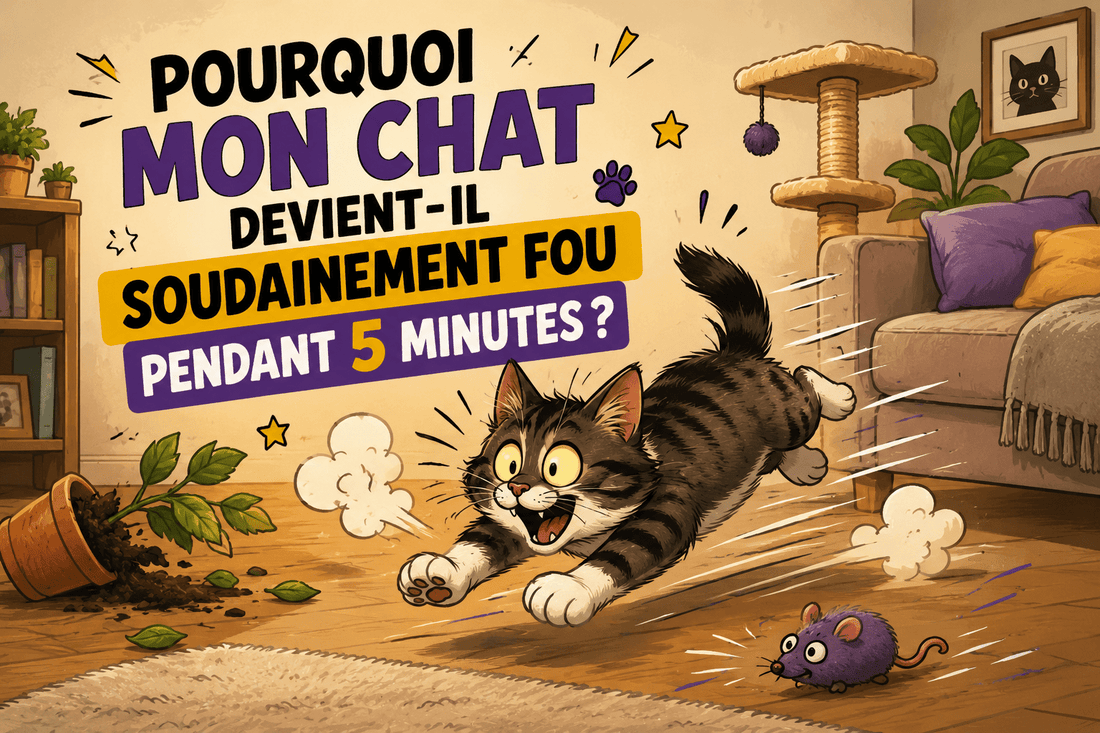 Pourquoi mon chat devient-il soudainement fou pendant 5 minutes ? - Mi-a-ou