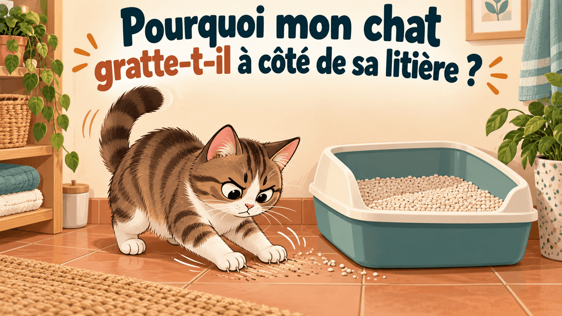 Pourquoi mon chat gratte-t-il à côté de sa litière ? - Mi-a-ou