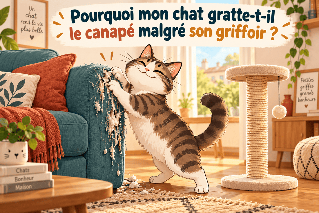 Pourquoi mon chat gratte-t-il le canapé malgré son griffoir ? - Mi-a-ou