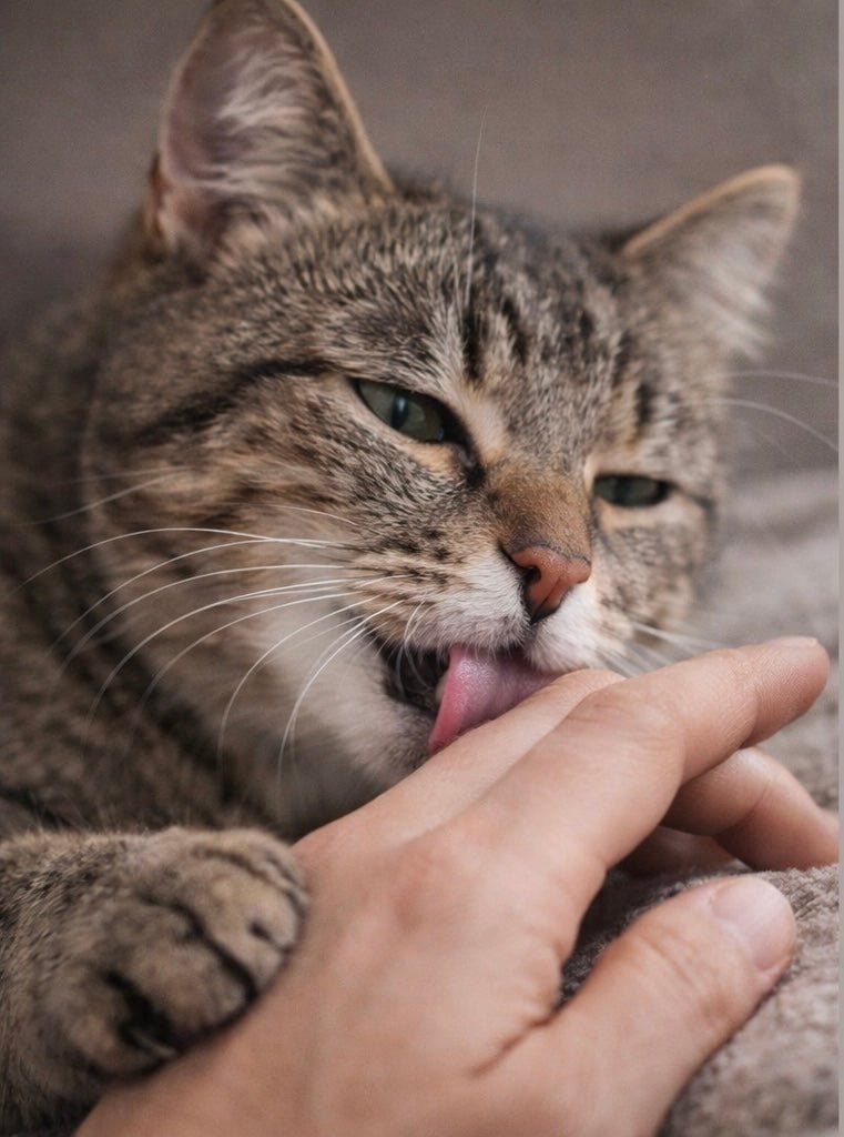 Pourquoi mon chat me mordille ou me lèche ? - Mi-a-ou
