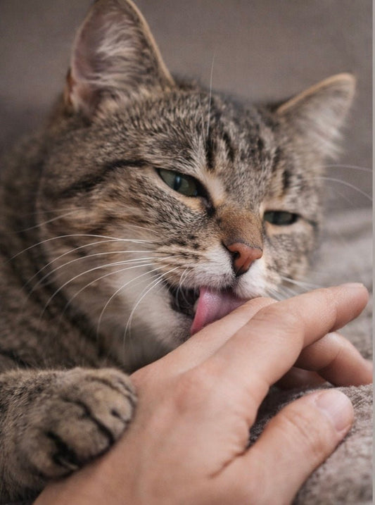 Pourquoi mon chat me mordille ou me lèche ? - Mi-a-ou