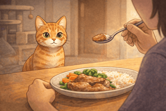 Pourquoi mon chat me regarde pendant que je mange ? - Mi-a-ou