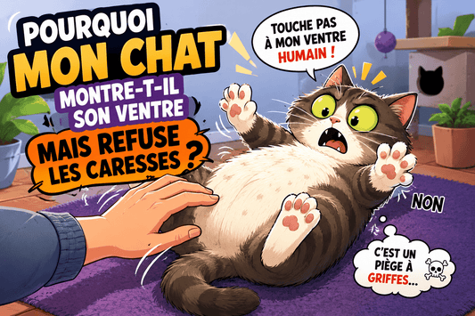 Pourquoi mon chat montre-t-il son ventre mais refuse les caresses ? - Mi-a-ou