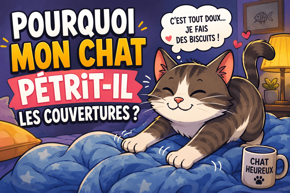 Pourquoi mon chat pétrit-il les couvertures ? - Mi-a-ou