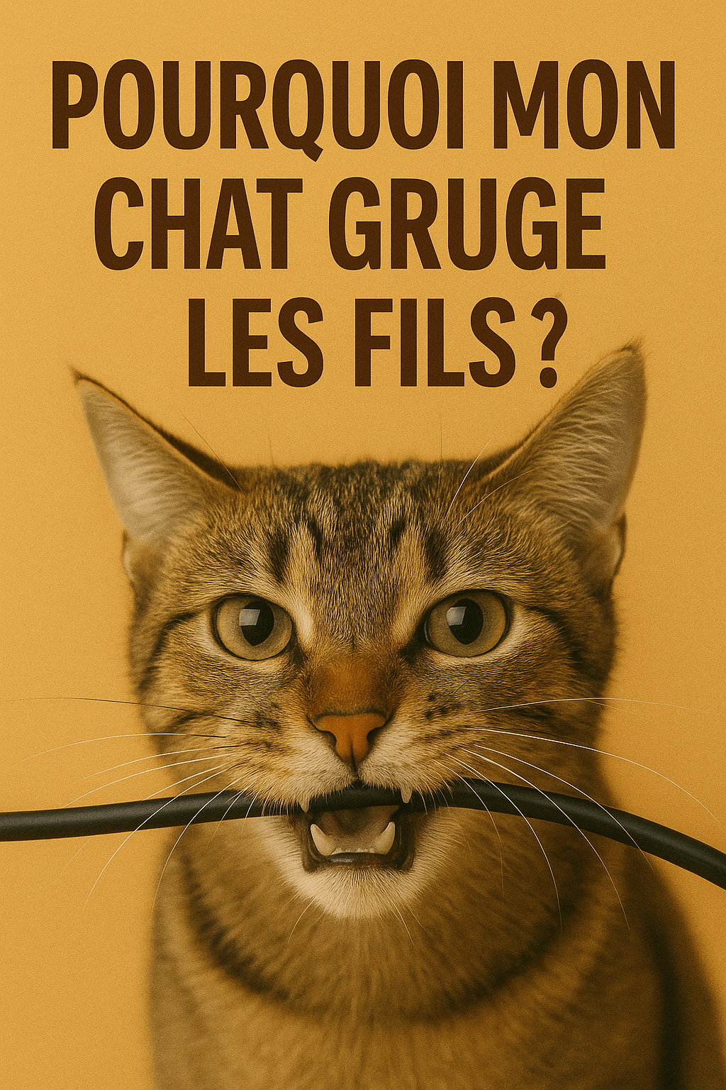 Pourquoi votre chat gruge-t-il les fils ? solutions efficaces