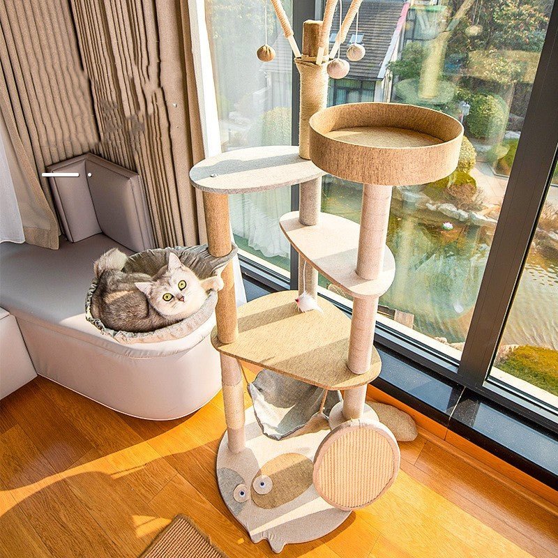 Arbre a chat en bois durable 2TheTop™ - Mi - a - ou