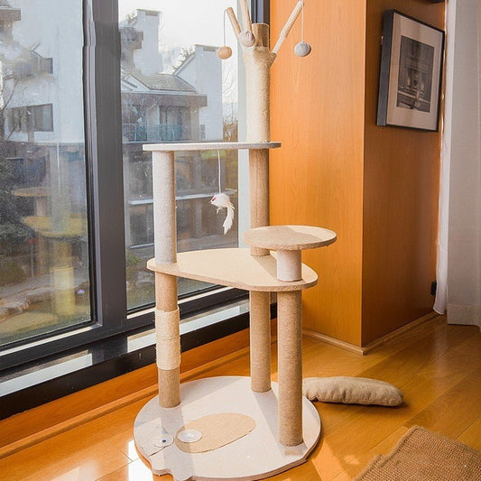 Arbre a chat en bois durable 2TheTop™ - Mi - a - ou