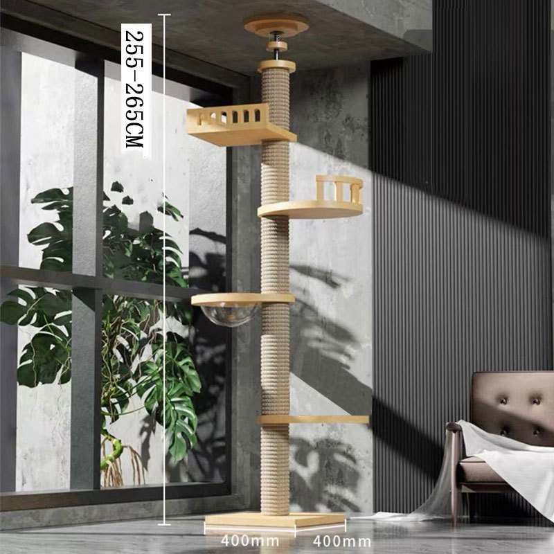 Arbre a chat en bois massif Baob'arbre™ - Mi - a - ou