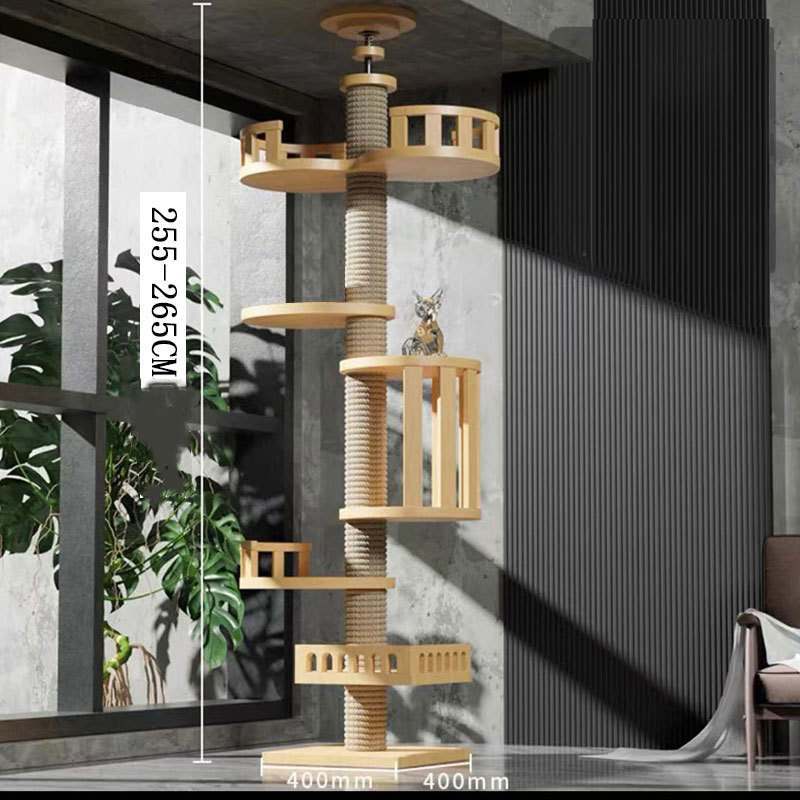 Arbre a chat en bois massif Baob'arbre™ - Mi - a - ou