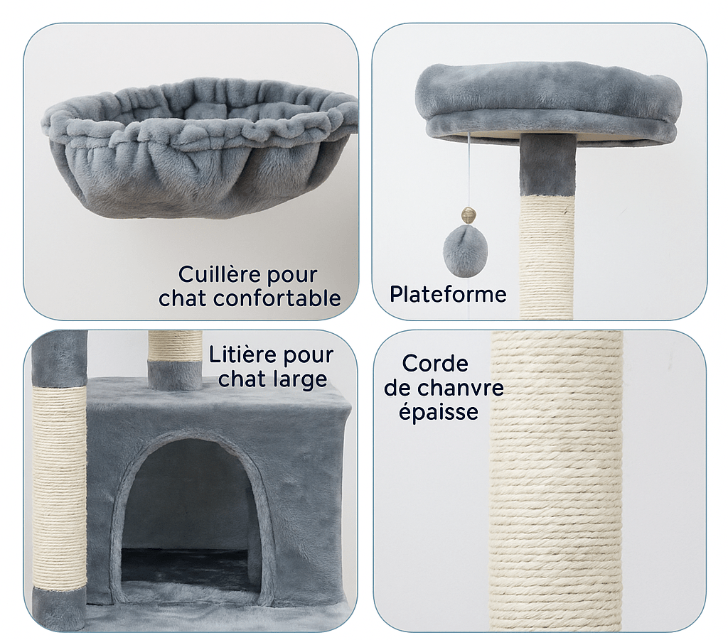 Arbre a chat en bois Sleep&Play™ - Mi - a - ou