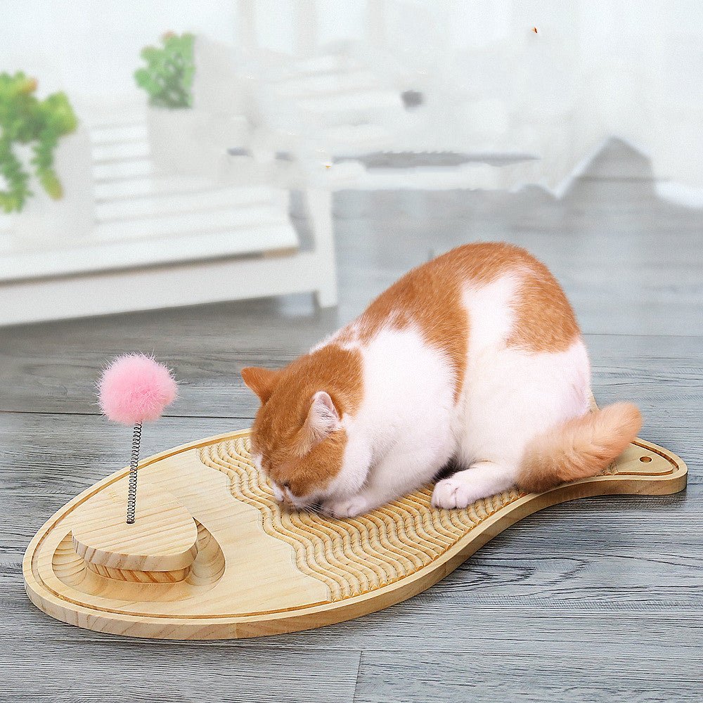 Griffoir en bois pour chat Fish N Griffe™ - Mi - a - ou