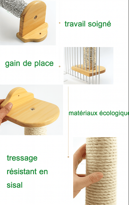 Griffoir murale pour chat GriffoMur™ - Mi - a - ou