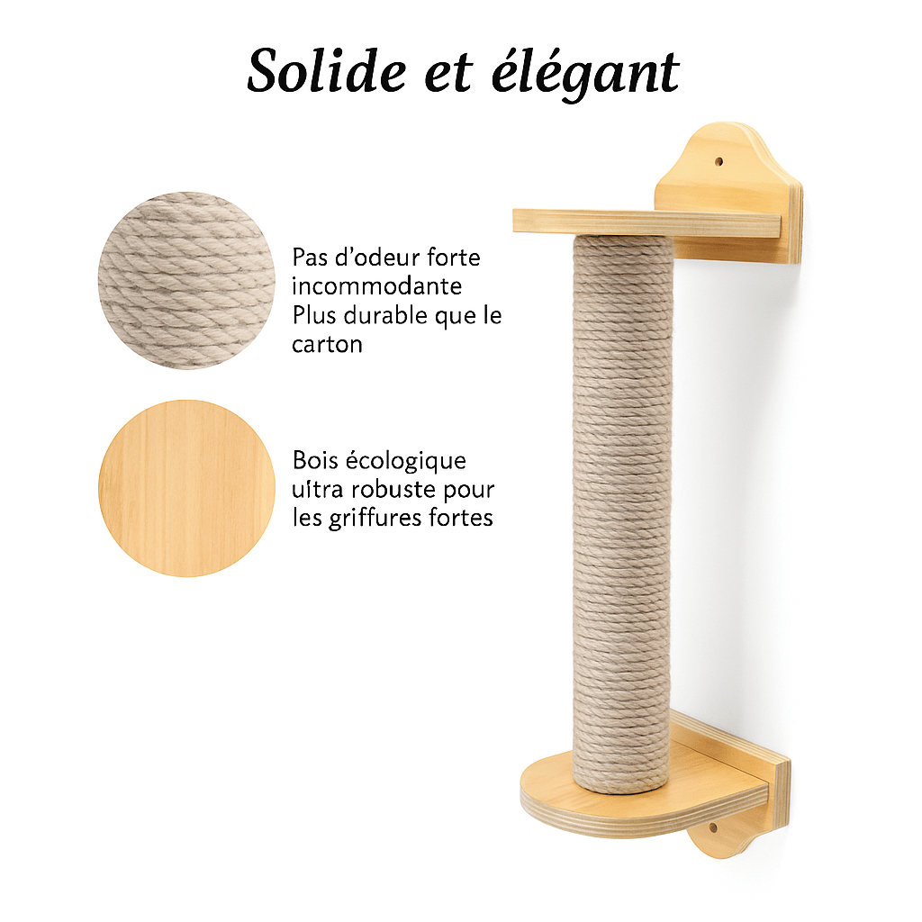 Griffoir murale pour chat GriffoMur™ - Mi - a - ou