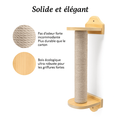 Griffoir murale pour chat GriffoMur™ - Mi - a - ou