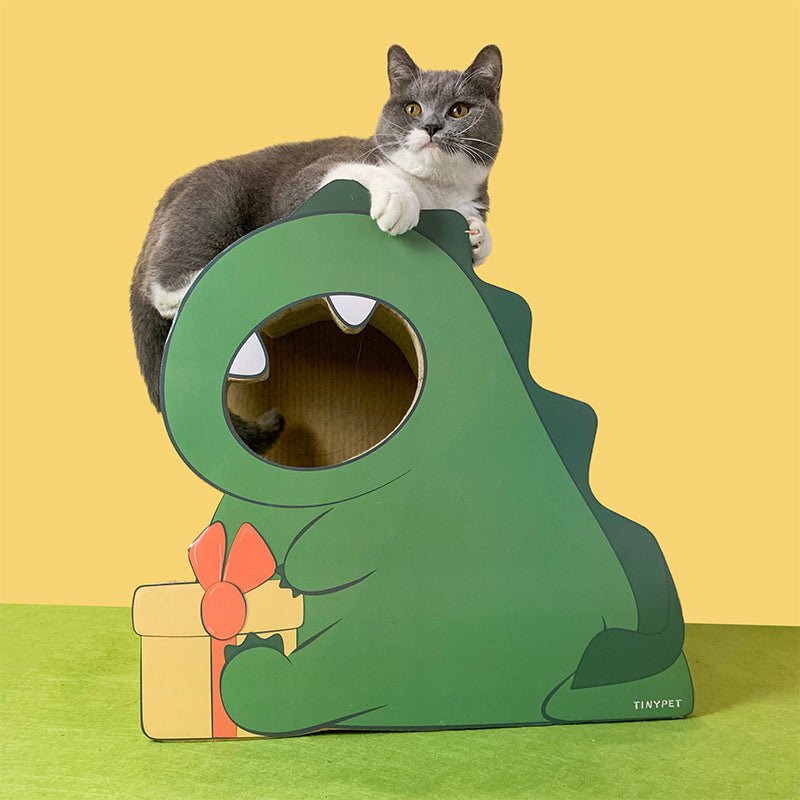 Griffoir pour chat en carton DinoGriff™ - Mi - a - ou