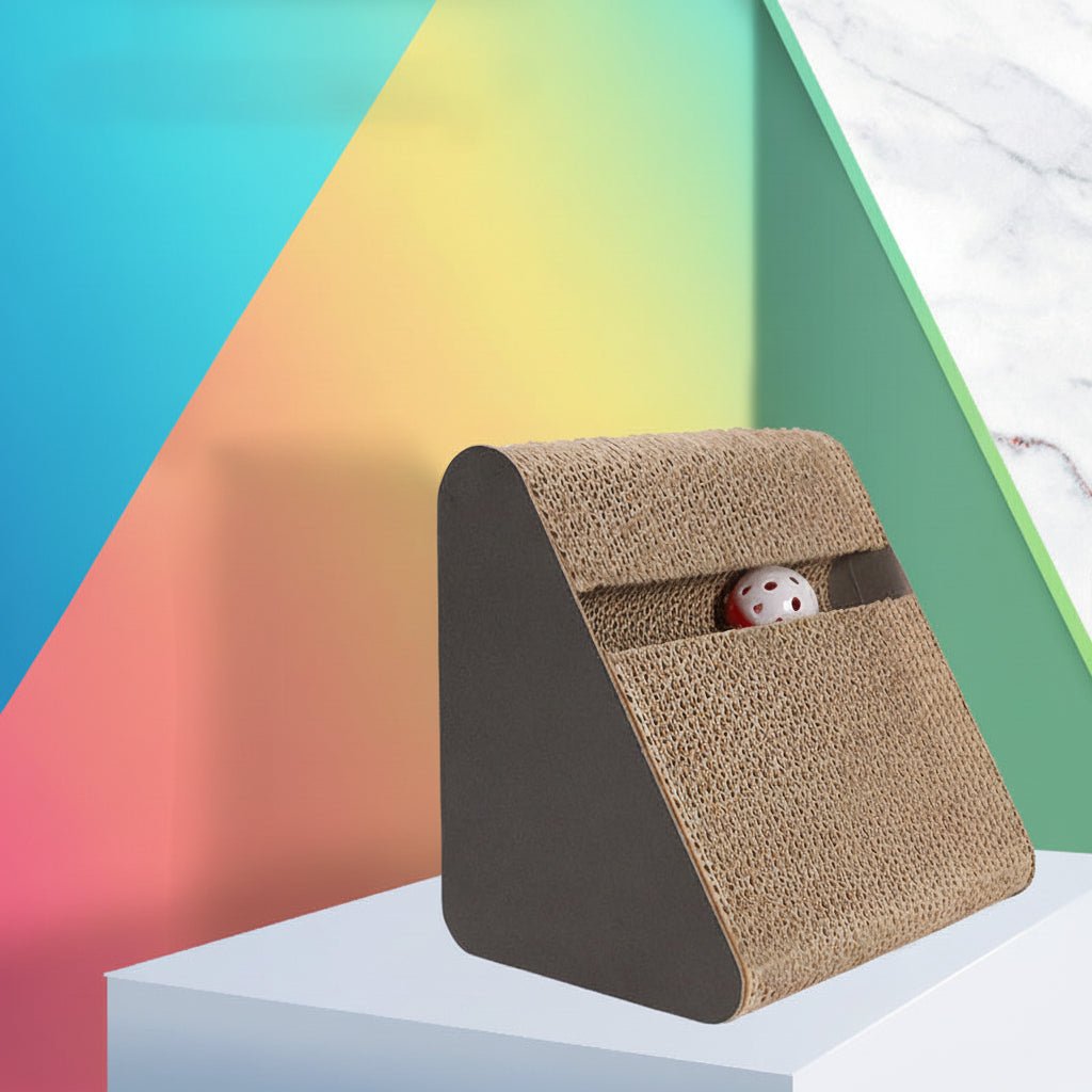 Griffoir pour chat en carton Trianguchat™ - Mi - a - ou