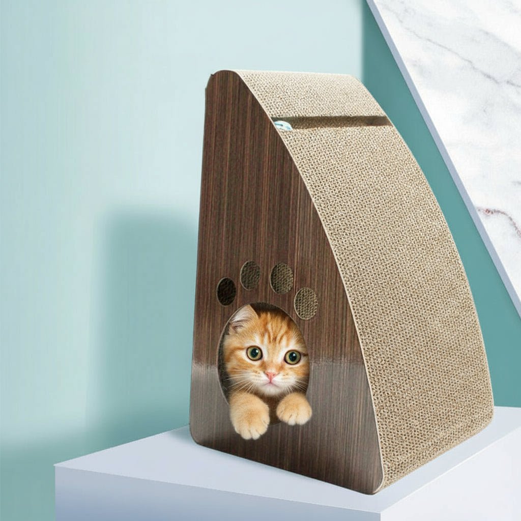 Griffoir pour chat en carton Trianguchat™ - Mi - a - ou